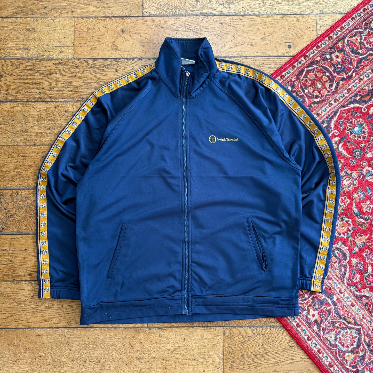 Vintage Navy Sergio Tacchini Tracksuit Track Shell Jacket - XL