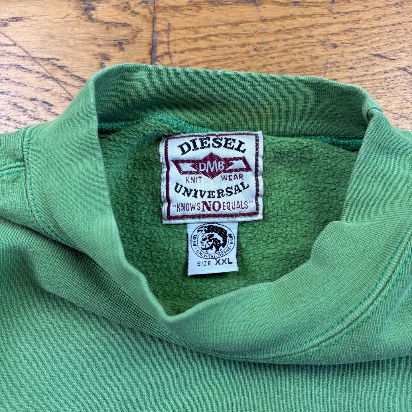 Vintage Diesel Green Sweatshirt - 2XL