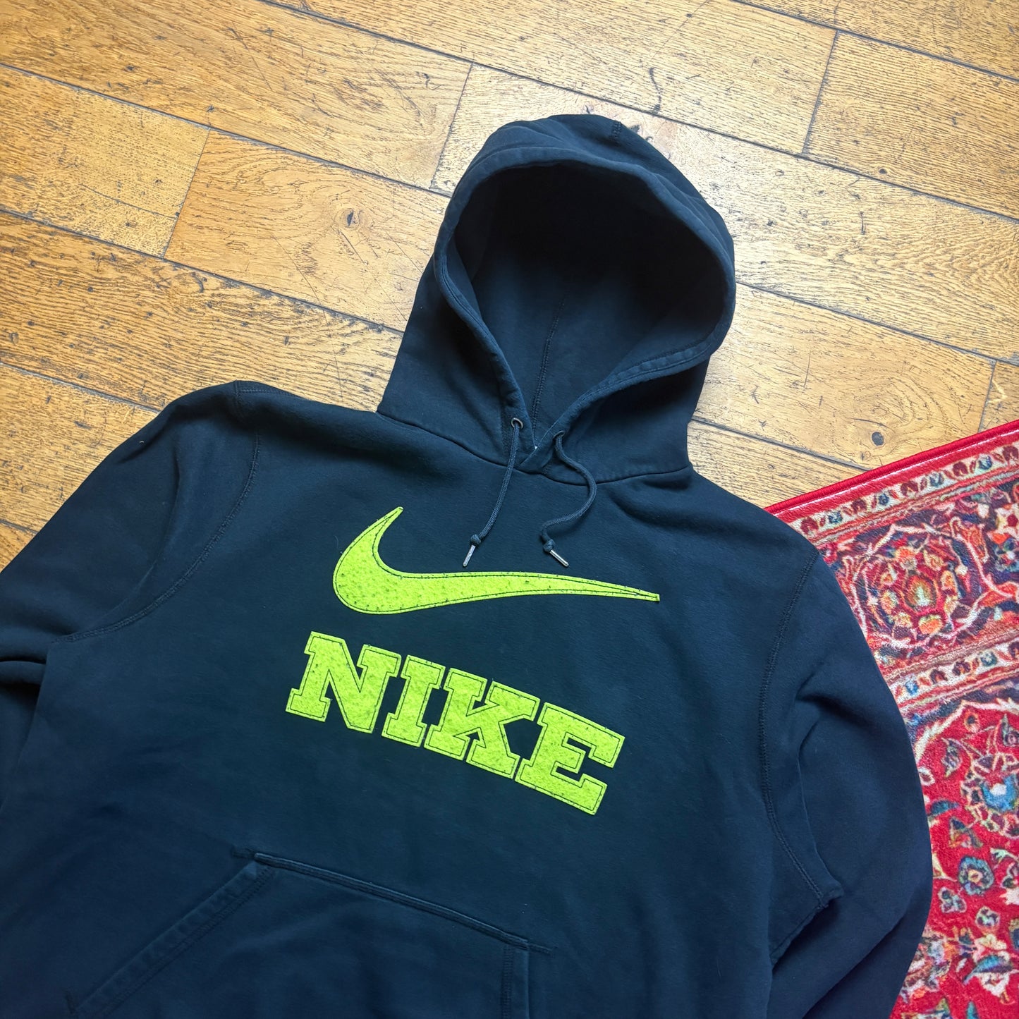 Vintage Nike Black Swoosh Embroidered Sweatshirt - XL