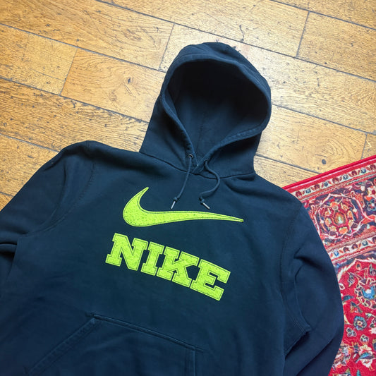 Vintage Nike Black Swoosh Embroidered Sweatshirt - XL