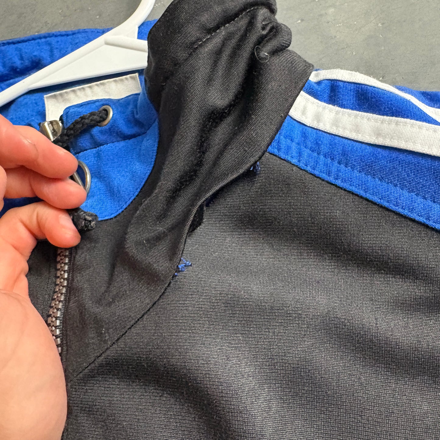 Vintage Adidas 90s Blue Black Tracksuit Track Jacket - XL