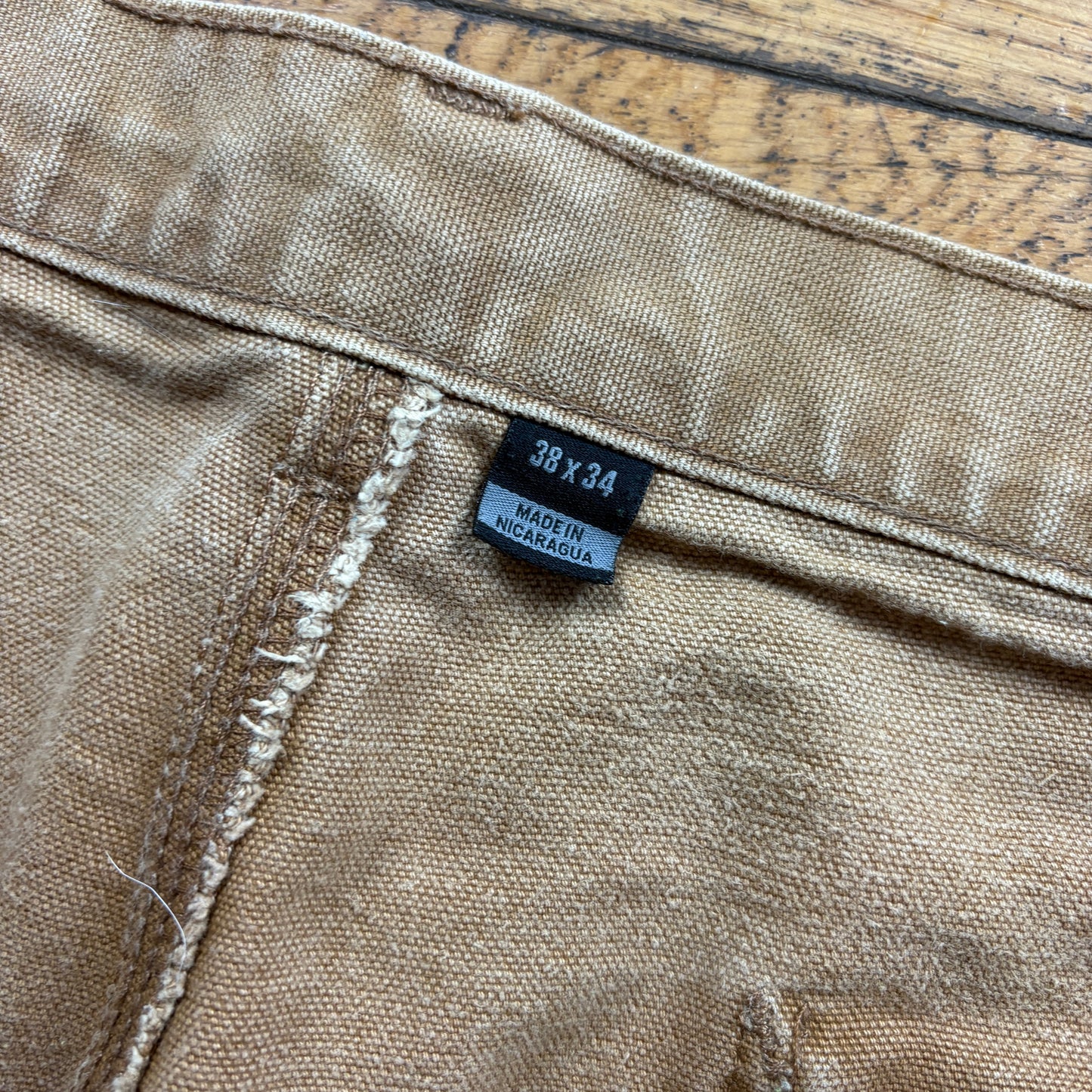 Vintage Carhartt Brown Workwear Carpenter Baggy Trousers - 38