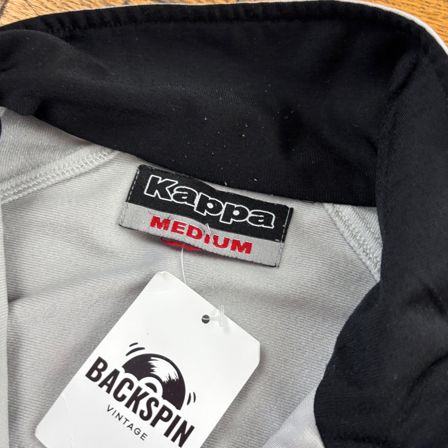 Vintage Kappa Light Grey Blue Tracksuit Track Shell Windbreaker Jacket - L