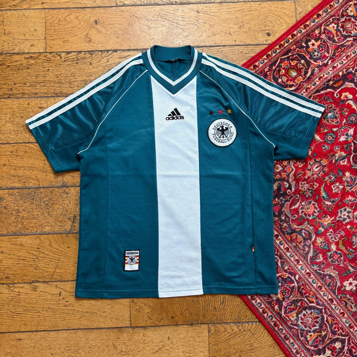Vintage Adidas Germany Green Football Shirt Top - S