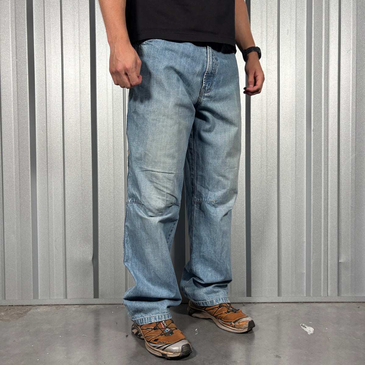 Outkast Baggy Y2K Blue Carpenter Hip Hop Jeans - 34R