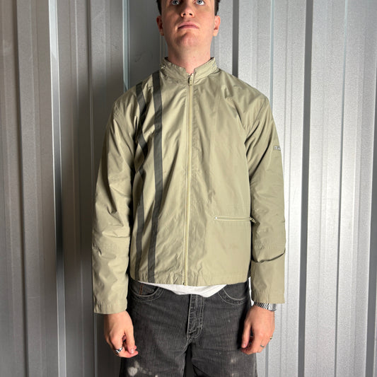 Vintage Quiksilver Brown Cream Y2K Harrington Surfwear Jacket - S