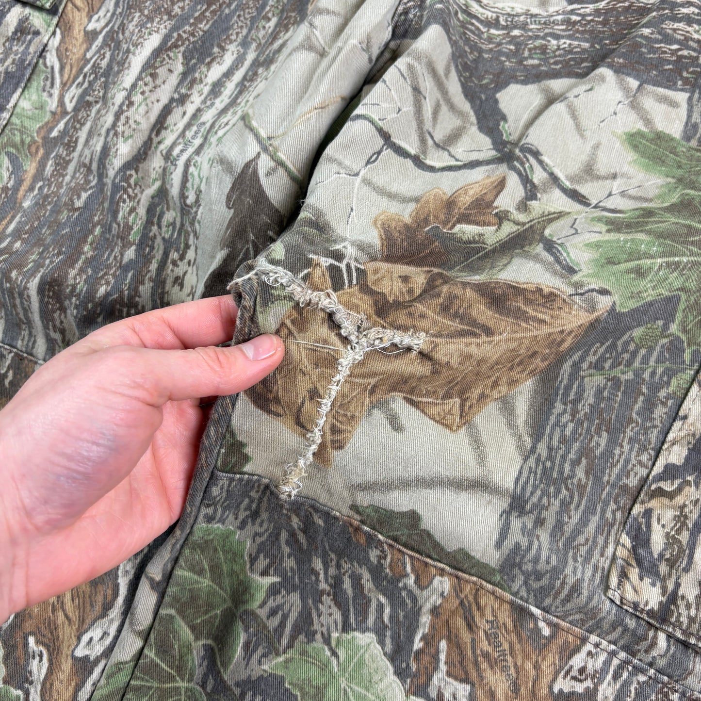 Vintage Real Tree Camo Green Hunting Workwear Trousers - 38