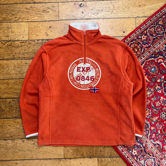Vintage Orange Norway Fleece Sweatshirt - L