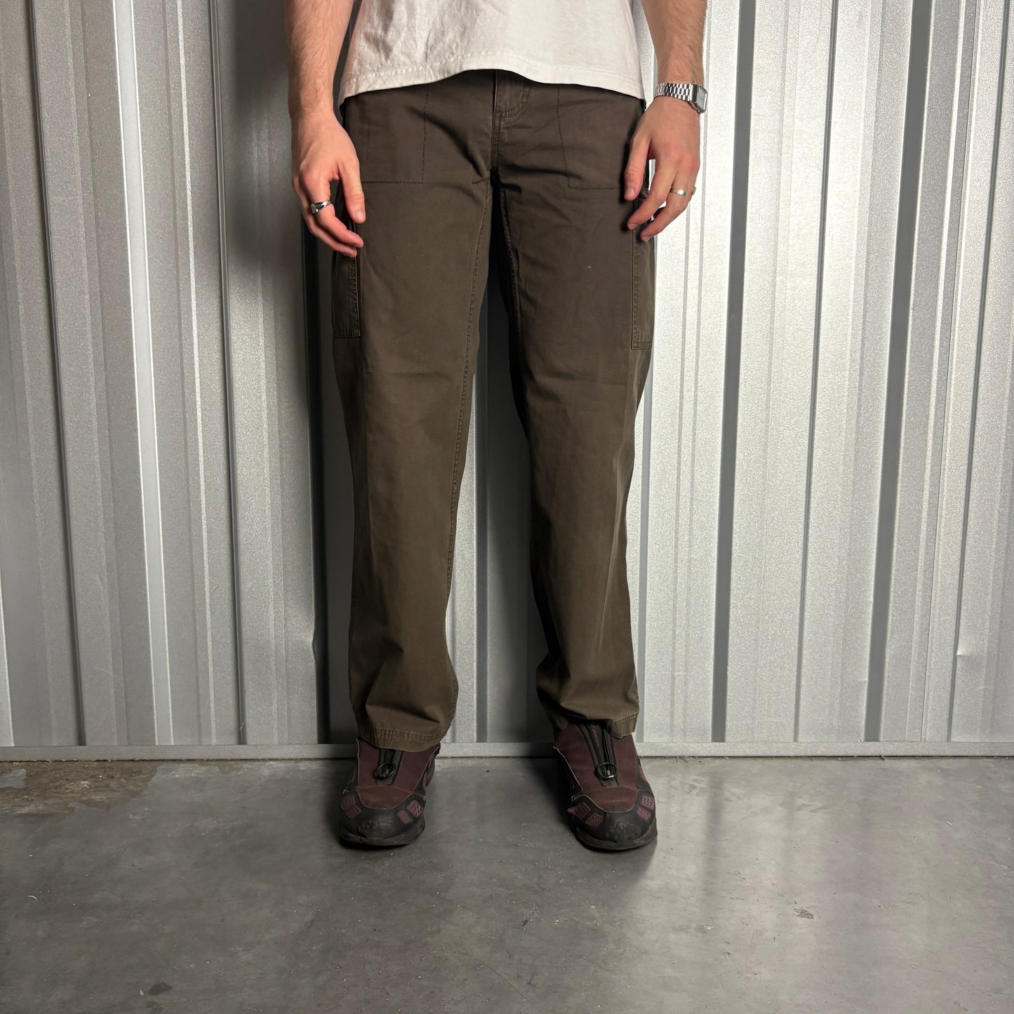 Vintage Timberland Brown Fatigue Y2K Trousers - 31R