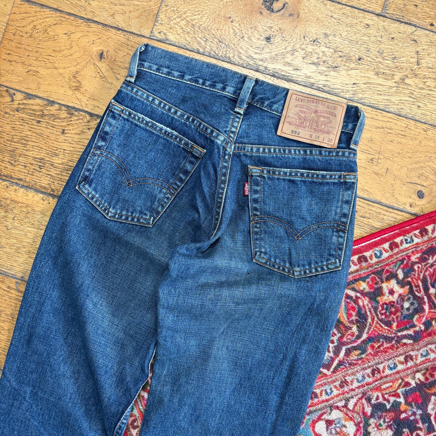 Vintage Levis 553 Bootcut Blue Denim Jeans - Size 4/6