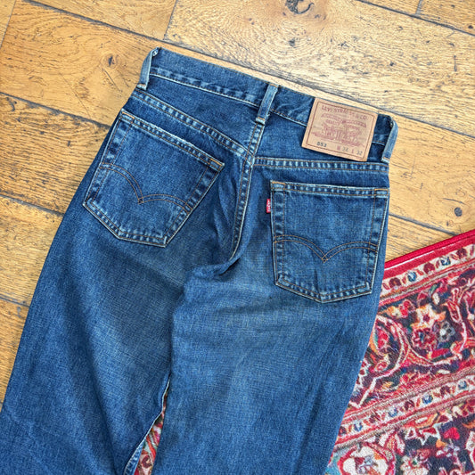 Vintage Levis 553 Bootcut Blue Denim Jeans - Size 4/6
