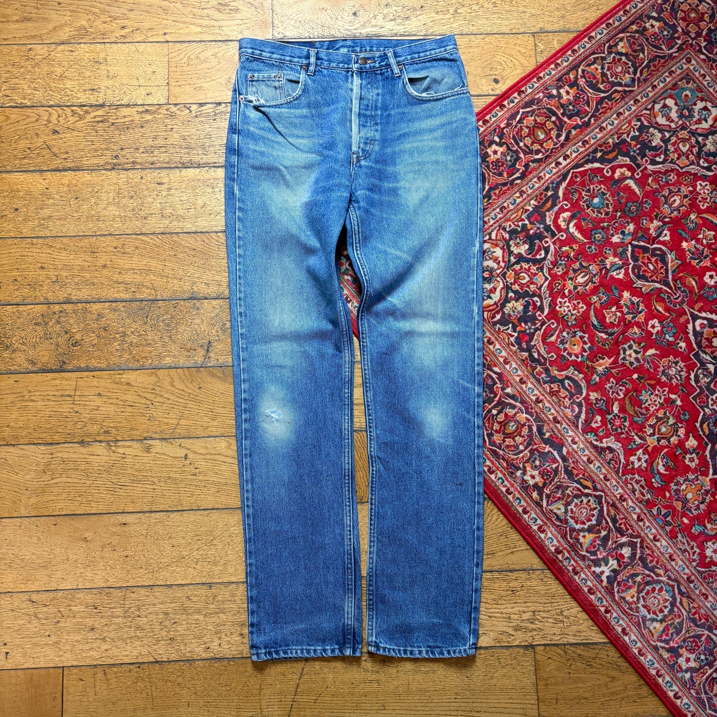 Vintage Levis 501 Straight Blue Denim Jeans - 31R