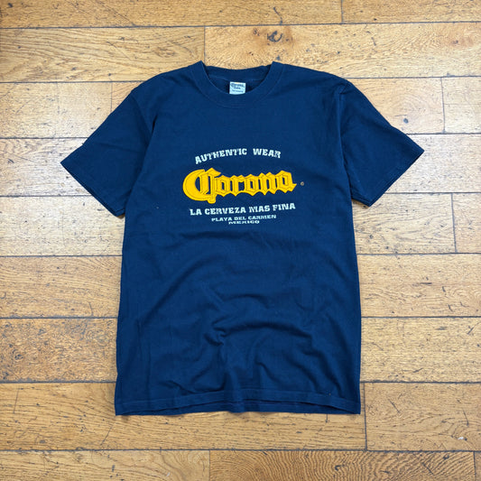 Vintage Corona Beer Navy Embroidered T-Shirt - S