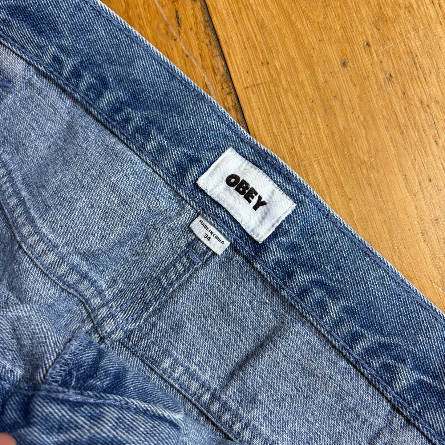 Obey Carpenter Baggy Skate Light Blue Jeans - 36