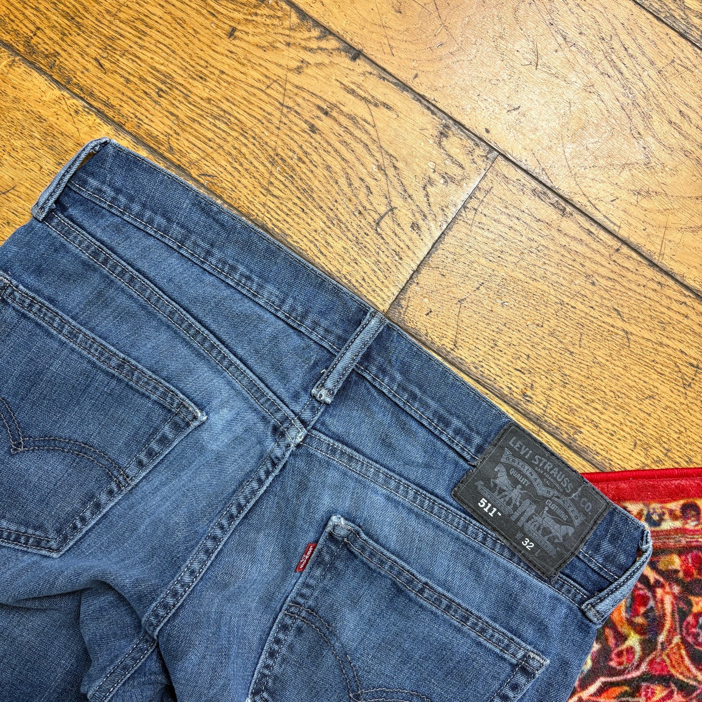 Vintage Levis 511 Blue Slim Denim Shorts - 32