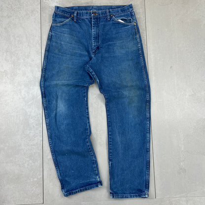 Vintage Wrangler Straight Blue Denim Jeans - 36W