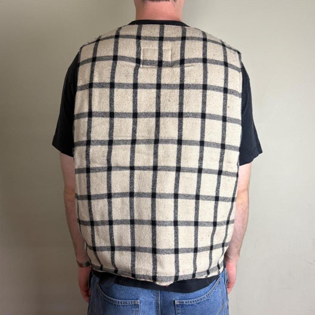 Vintage Energie Nova Check Gilet Vest Jacket - M