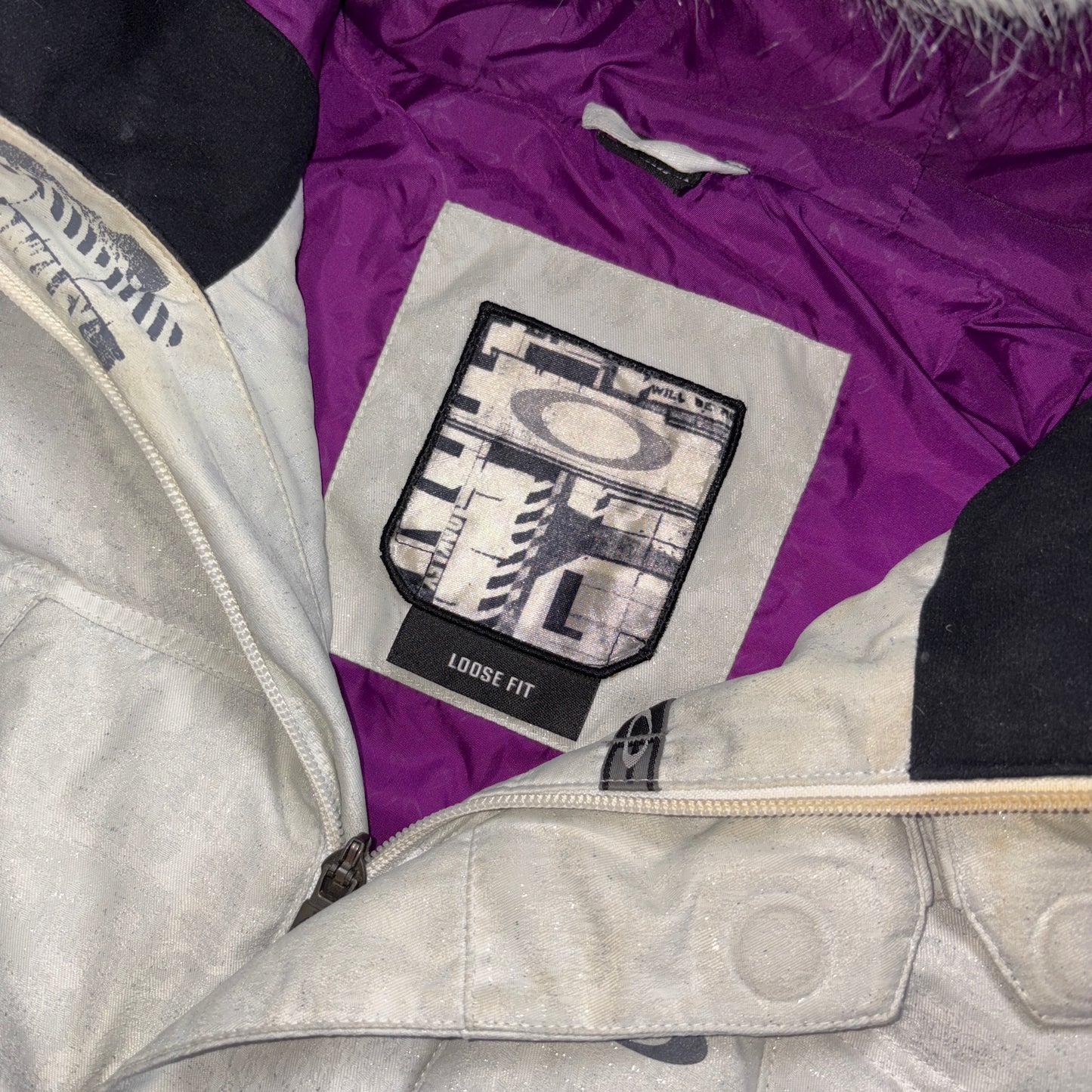 Vintage Oakley Womens Grey Puffer Ski Technical Jacket Coat - L