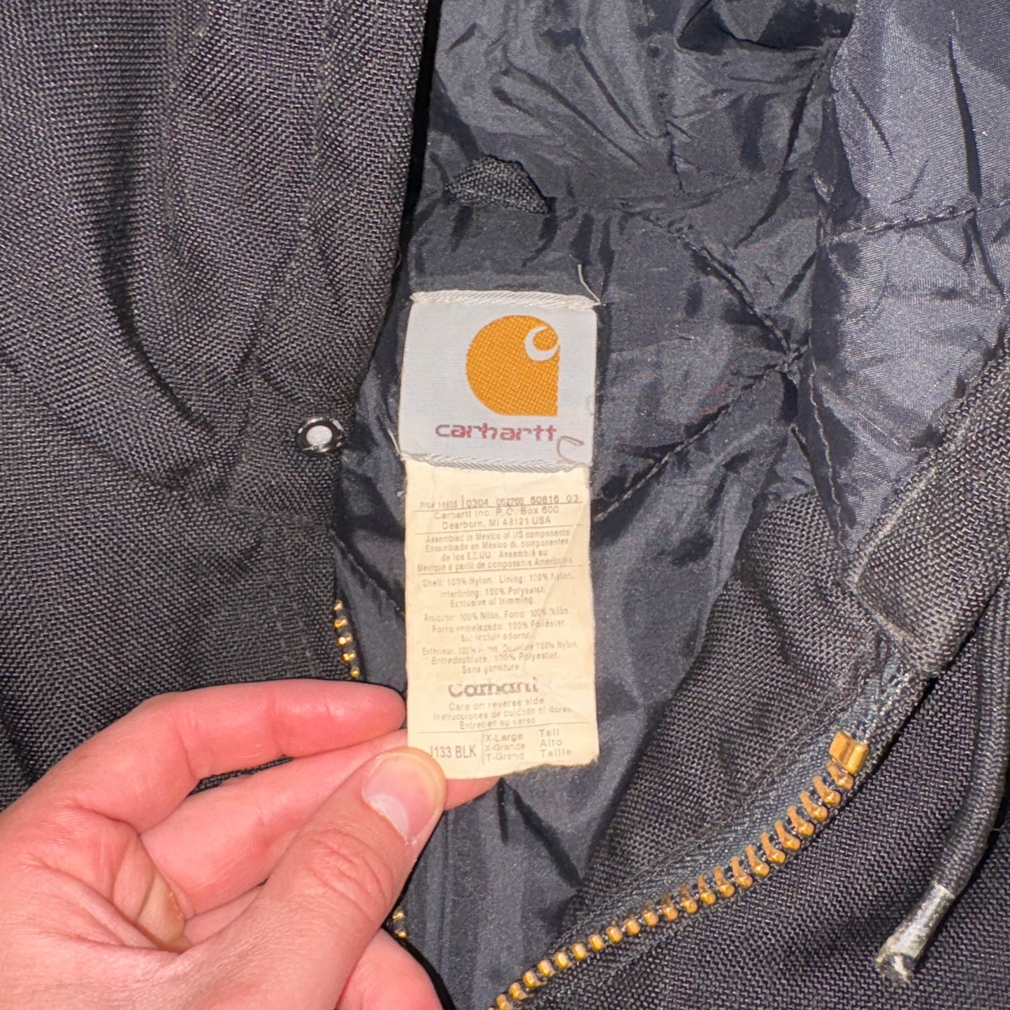 Vintage Carhartt Black Active Workwear Jacket - XL