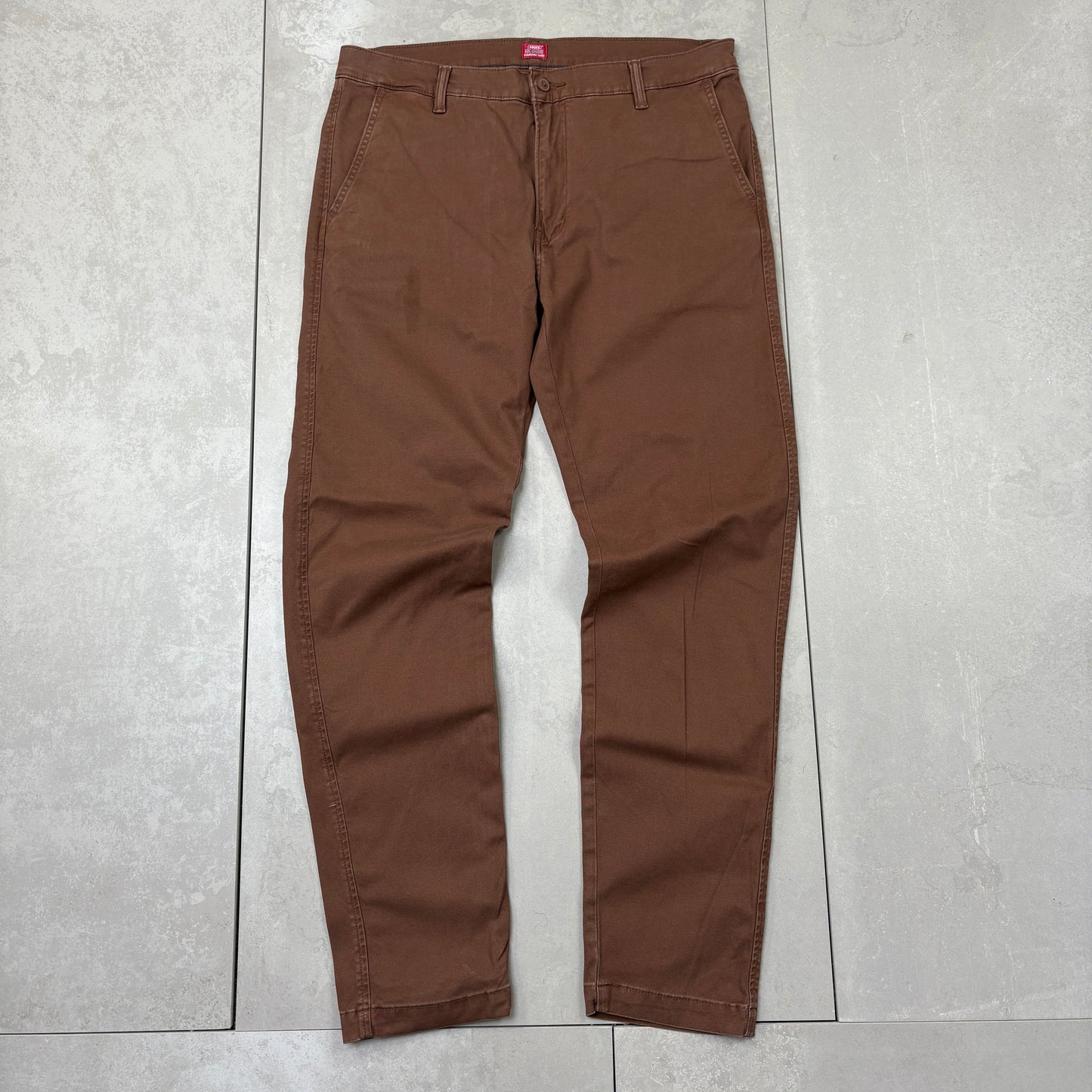 Vintage Levis Straight Brown Chino Trousers Jeans - 38