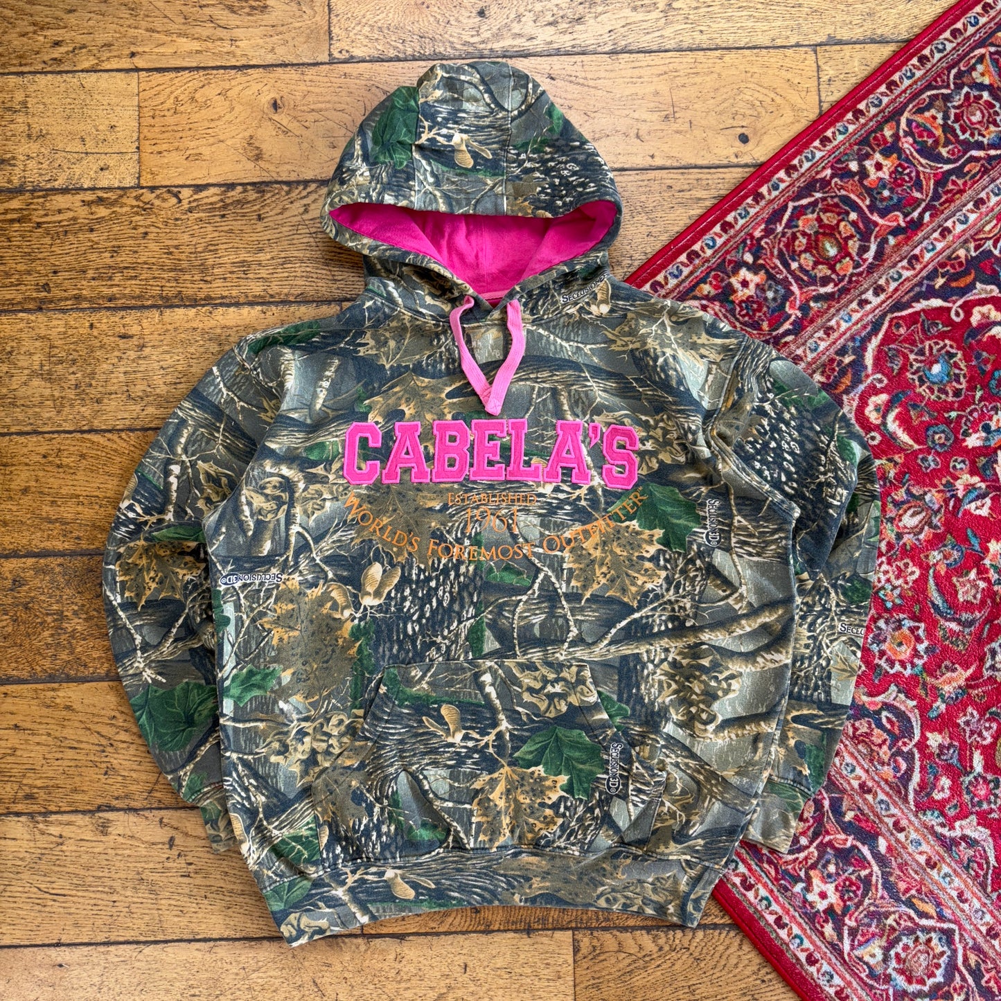 Vintage Realtree Camo Green Hoodie Sweatshirt - M