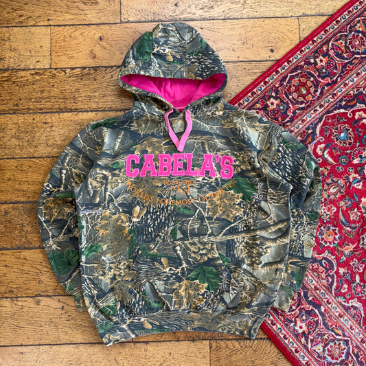 Vintage Realtree Camo Green Hoodie Sweatshirt - M