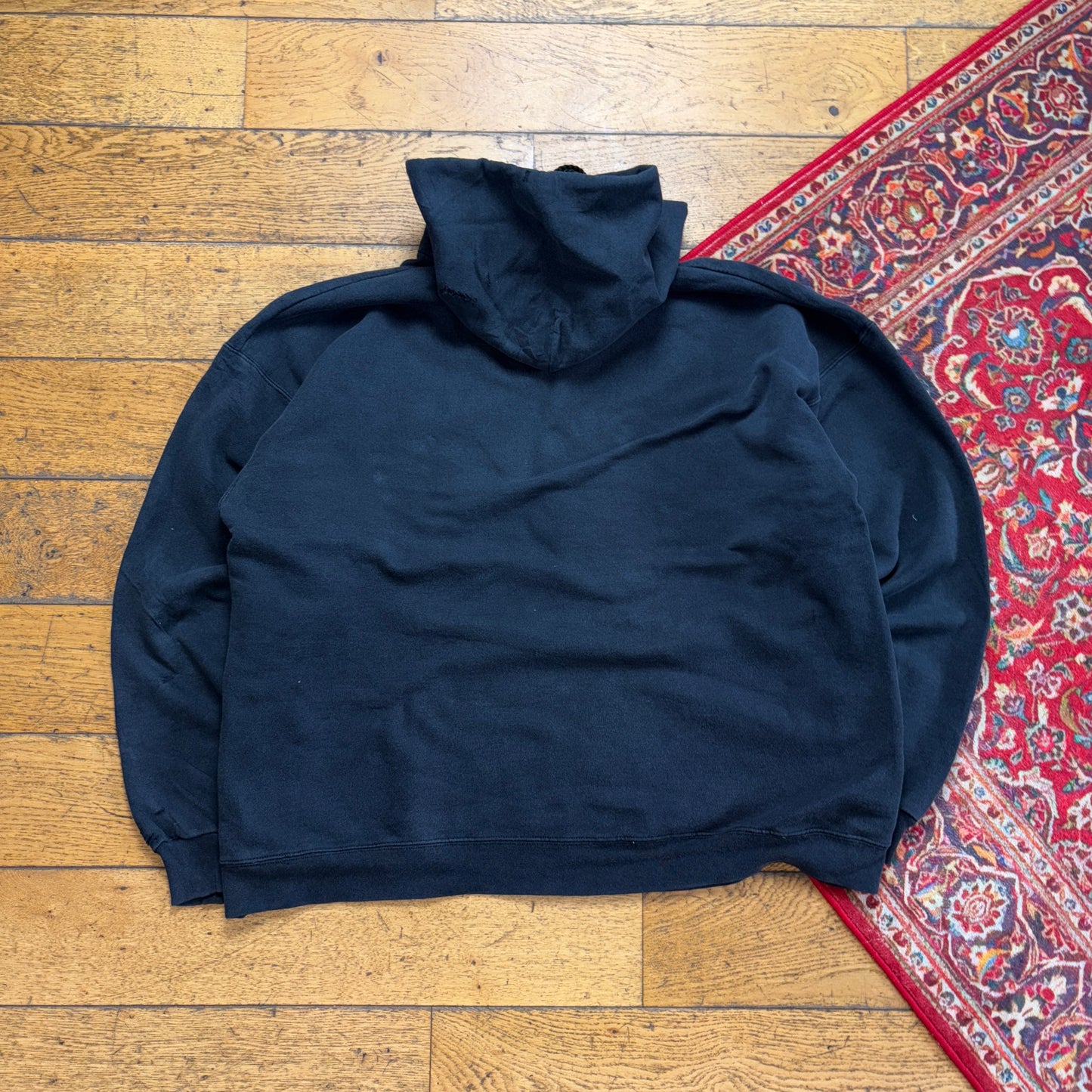 Vintage Thrasher Black Skate Flames Hoodie Sweatshirt - 2XL
