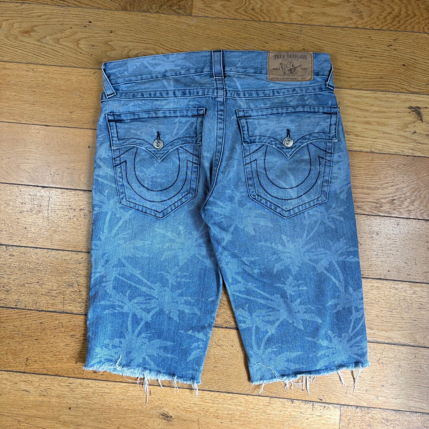 Vintage True Religion Embroidered Blue Y2K Shorts Jorts - 38