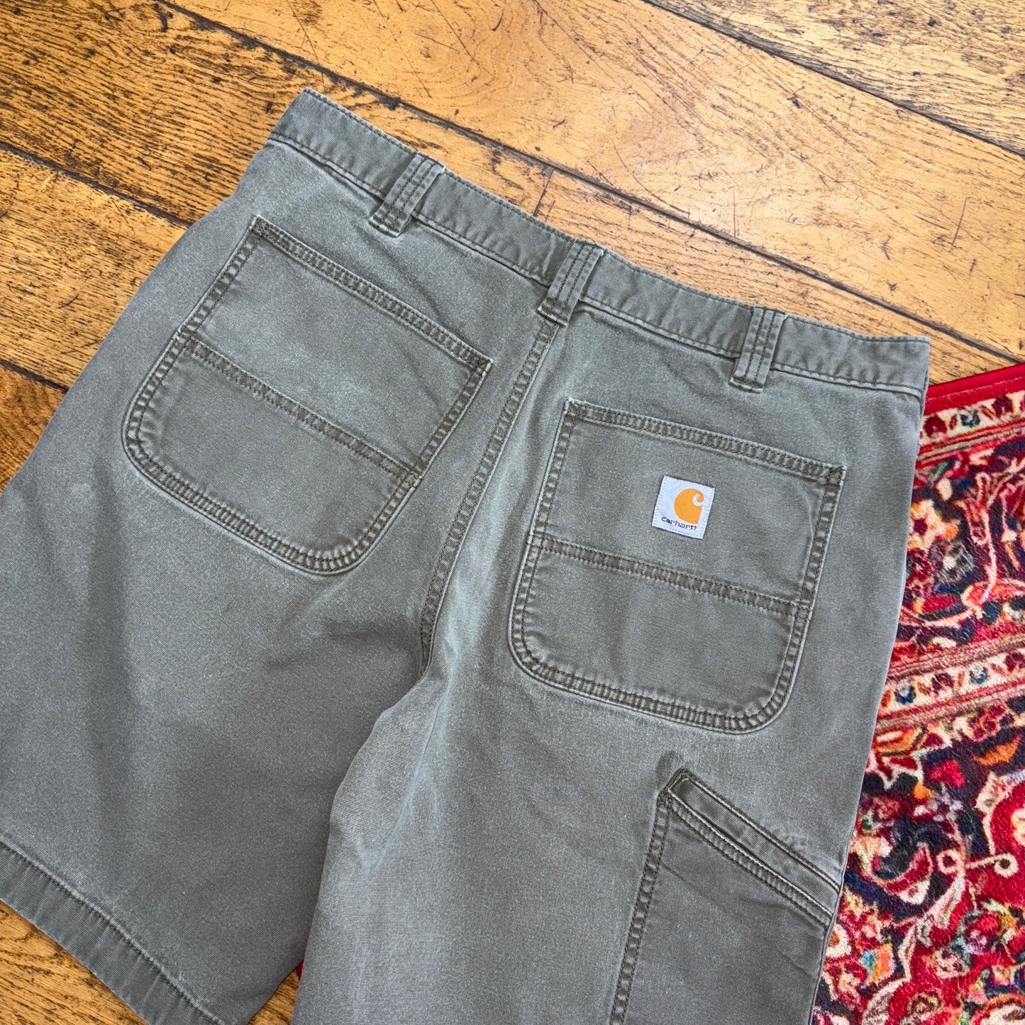 Vintage Carhartt Green Workwear Baggy Carpenter Shorts - 34