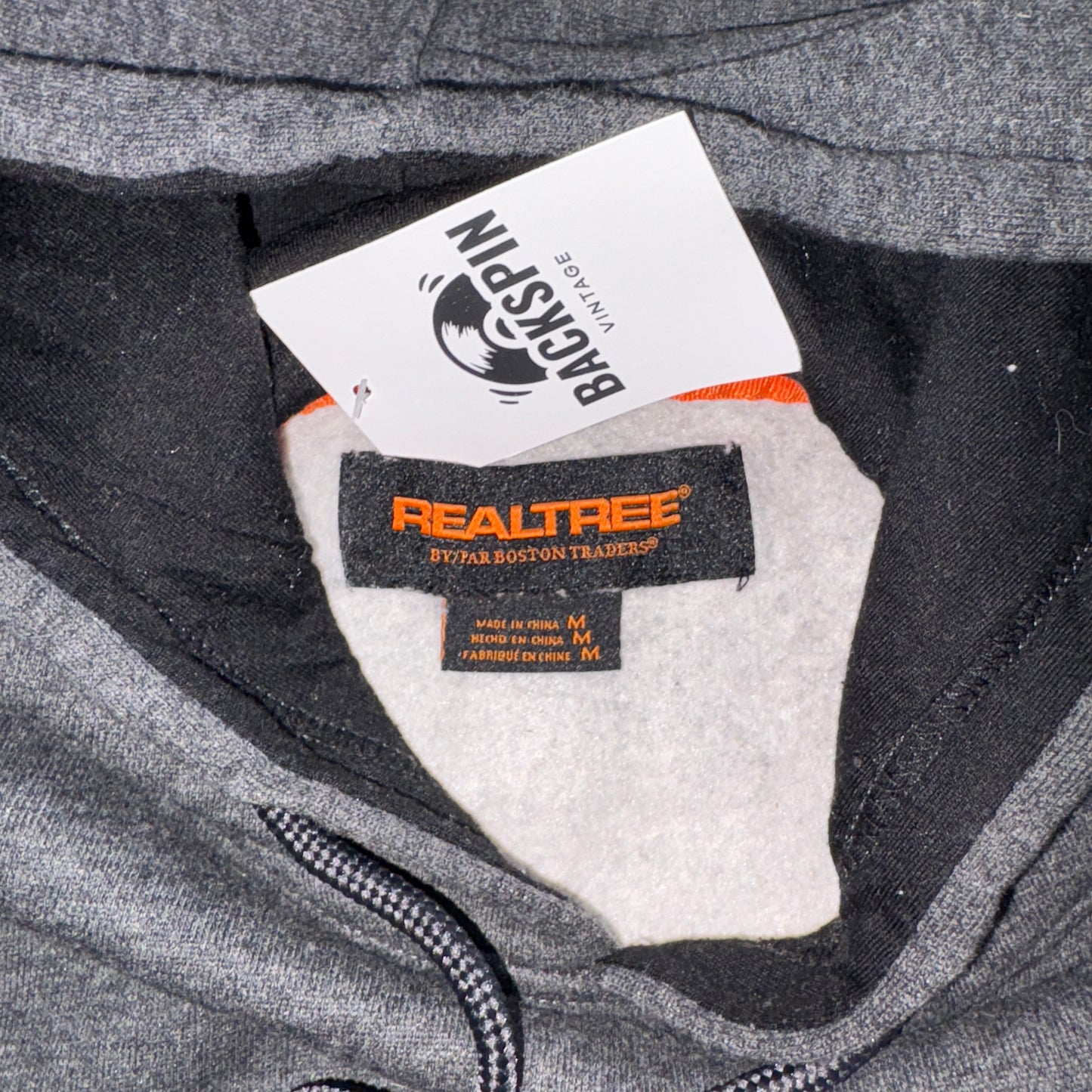 Vintage Realtree Grey Camo Embroidered Hoodie Sweatshirt - S