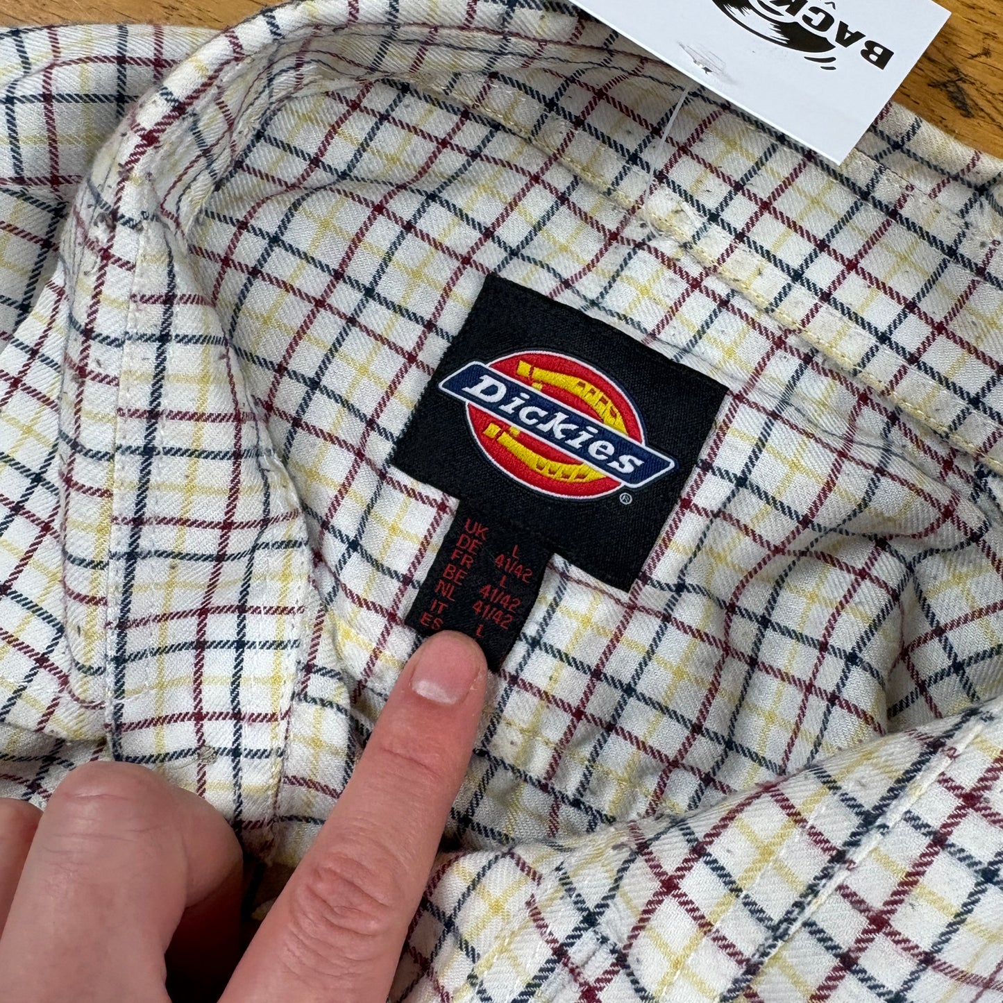 Vintage Dickies White Embroidered Shirt - L