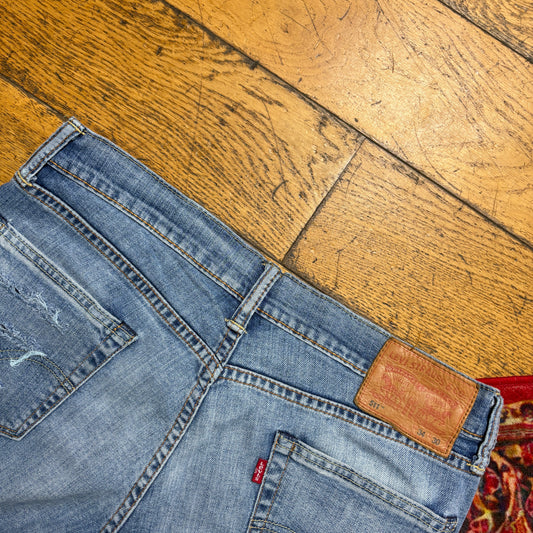 Vintage Levis 511 Blue Denim Shorts - Size 12/14