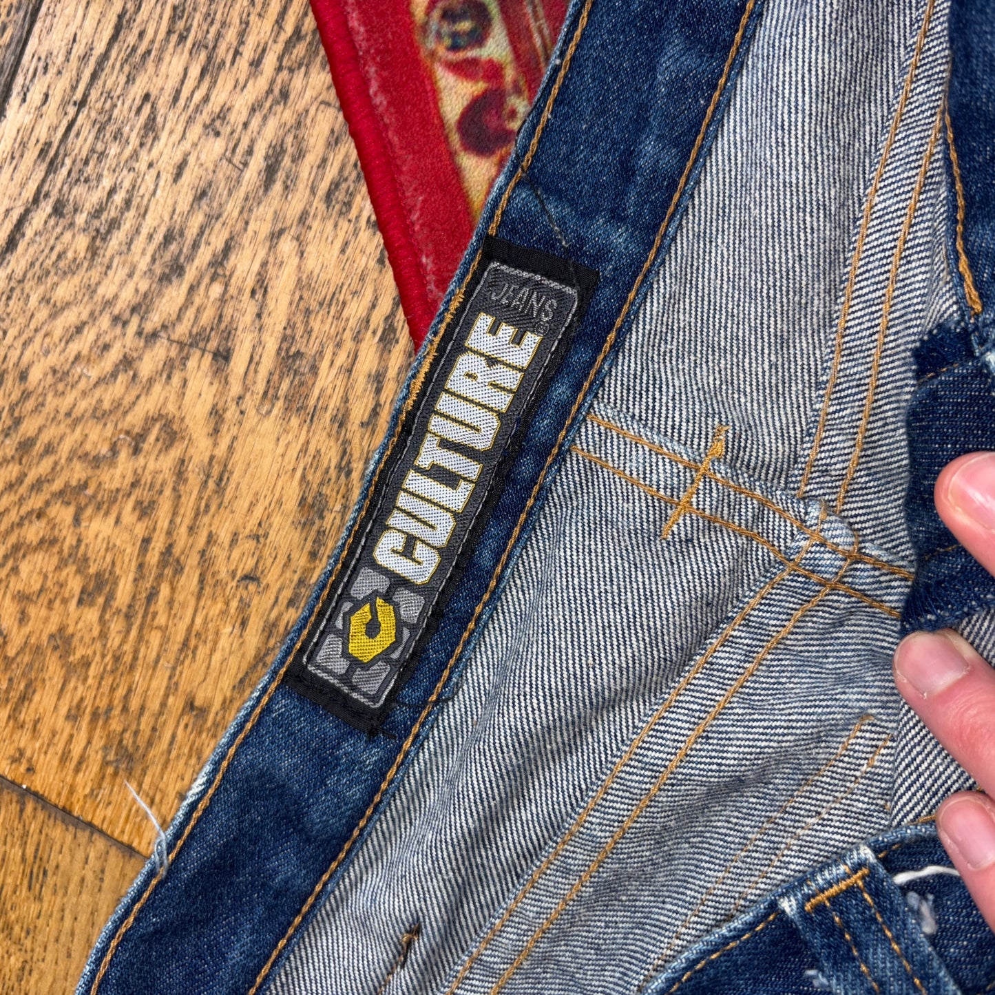 Vintage Culture Jeans Y2K Embroidered Hip Hop Baggy Shorts Jorts - 36