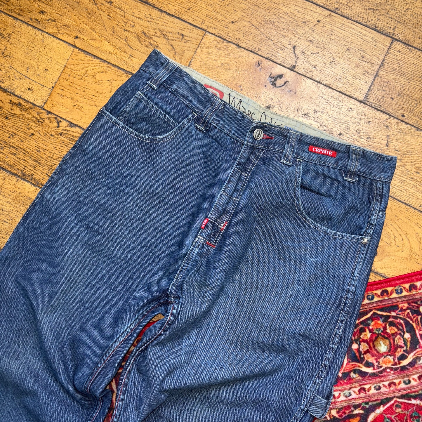 Vintage Ecko Unltd Blue Embroidered Y2K Hip Hop Baggy Jeans - 36R