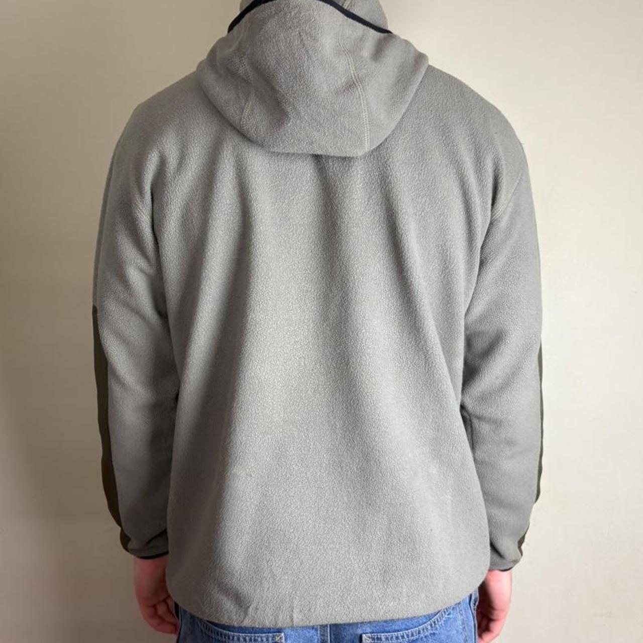 Vintage Nike y2k Swoosh Green Fleece Hoodie Sweatshirt - M