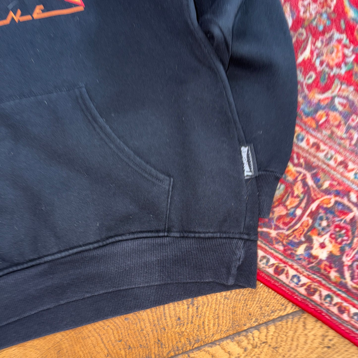 Vintage Thrasher Black Skate Flames Hoodie Sweatshirt - M