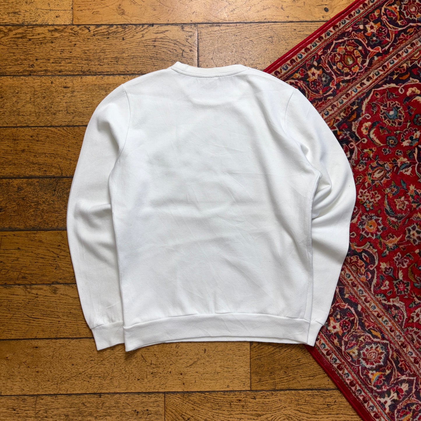 Vintage Le Coq Sportif White Sweatshirt - S