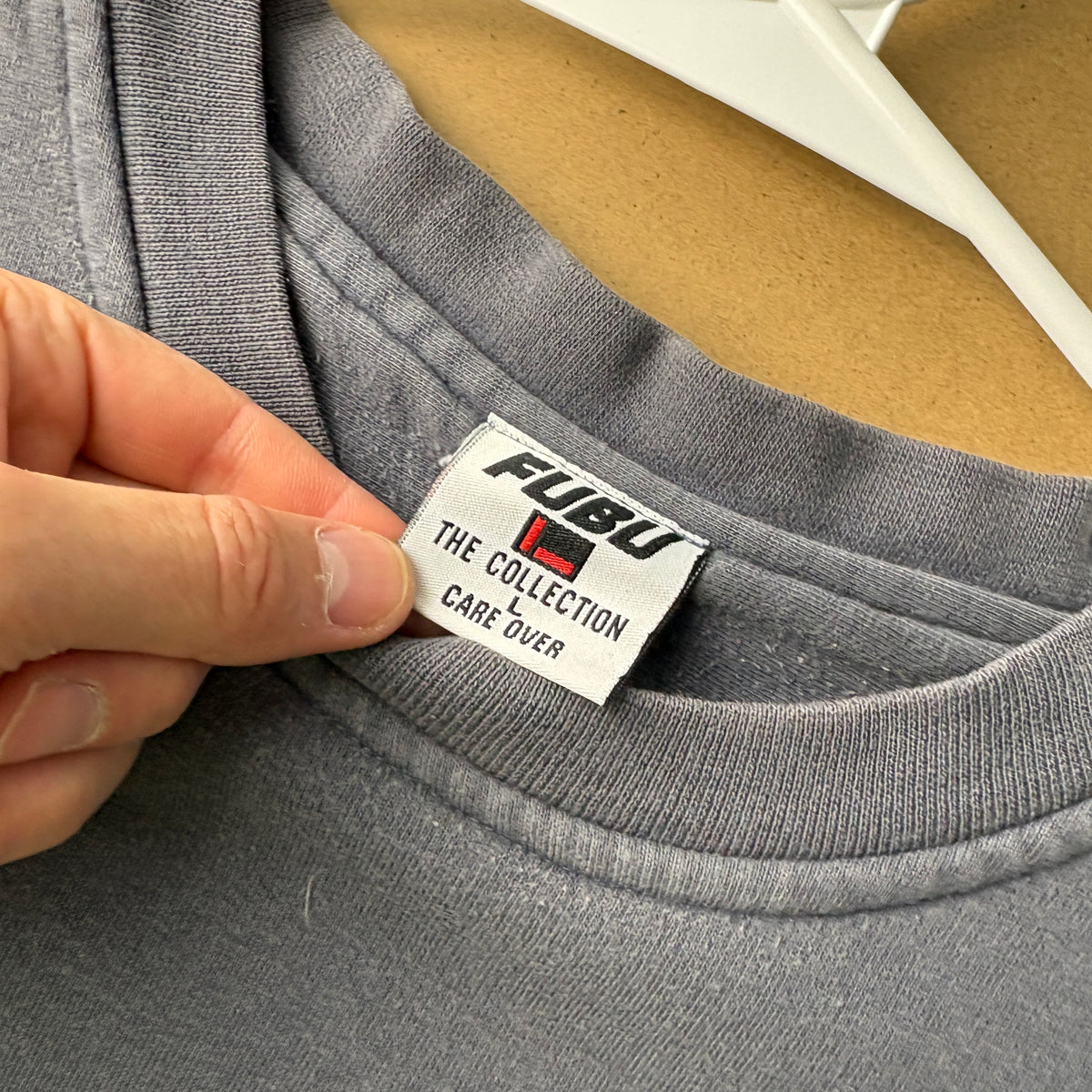 Vintage Fubu 00s Hip Hop Grey Boxy Embroidered Sweatshirt - L