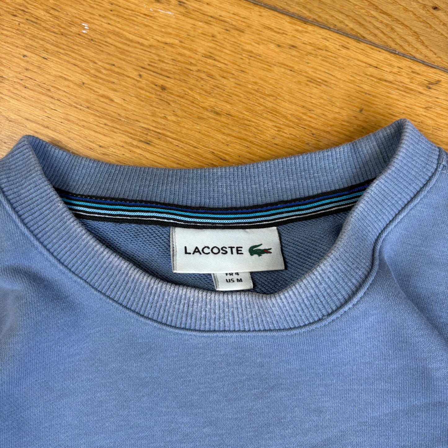 Vintage Lacoste Blue Embroidered Sweatshirt - M