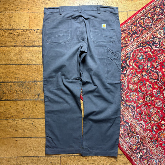 Vintage Carhartt Workwear Carpenter Grey Baggy Trousers - 42S