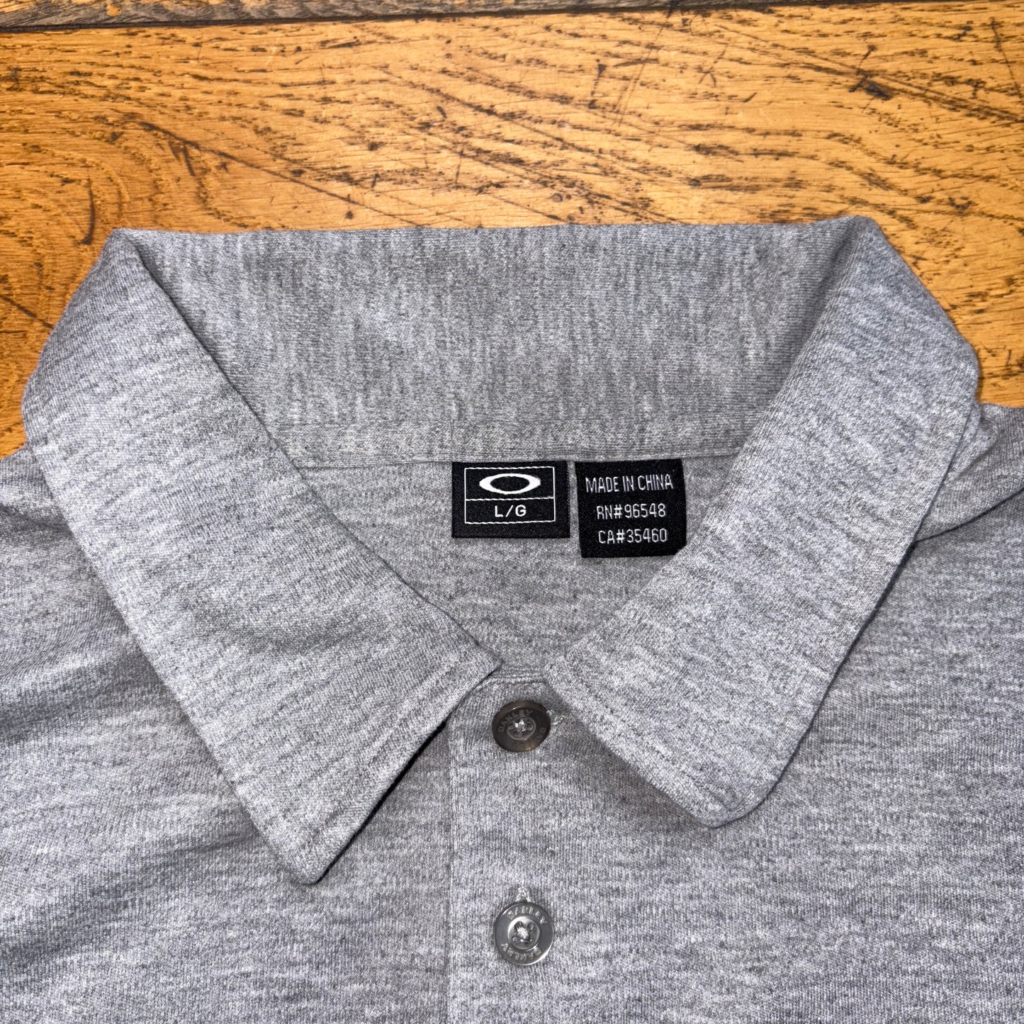 Vintage Oakley Grey Golf Polo Shirt - L