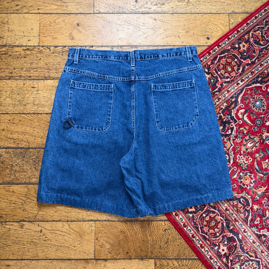 Vintage Levis L2 Hip Hop Baggy Blue Shorts Jorts - 36