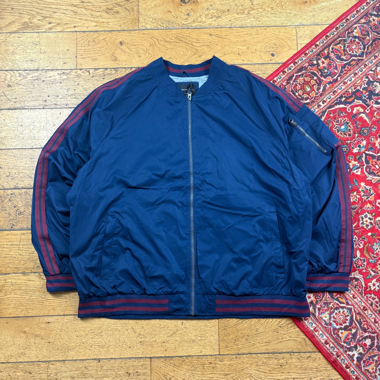 Vintage Navy Blue MA-1 Bomber Jacket - XXXL