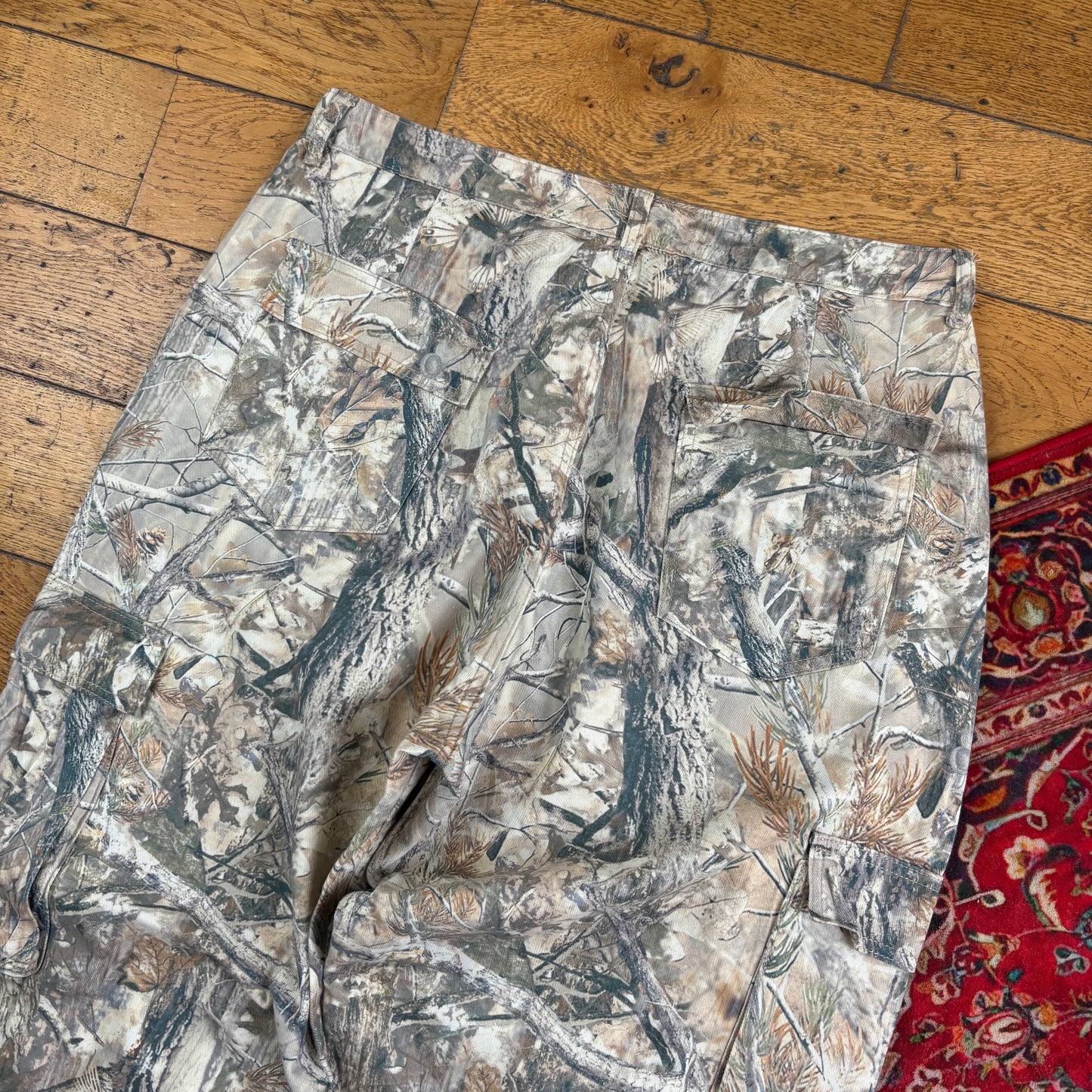 Vintage Shein Real Tree Camo Cream Hunting Workwear Trousers - 38