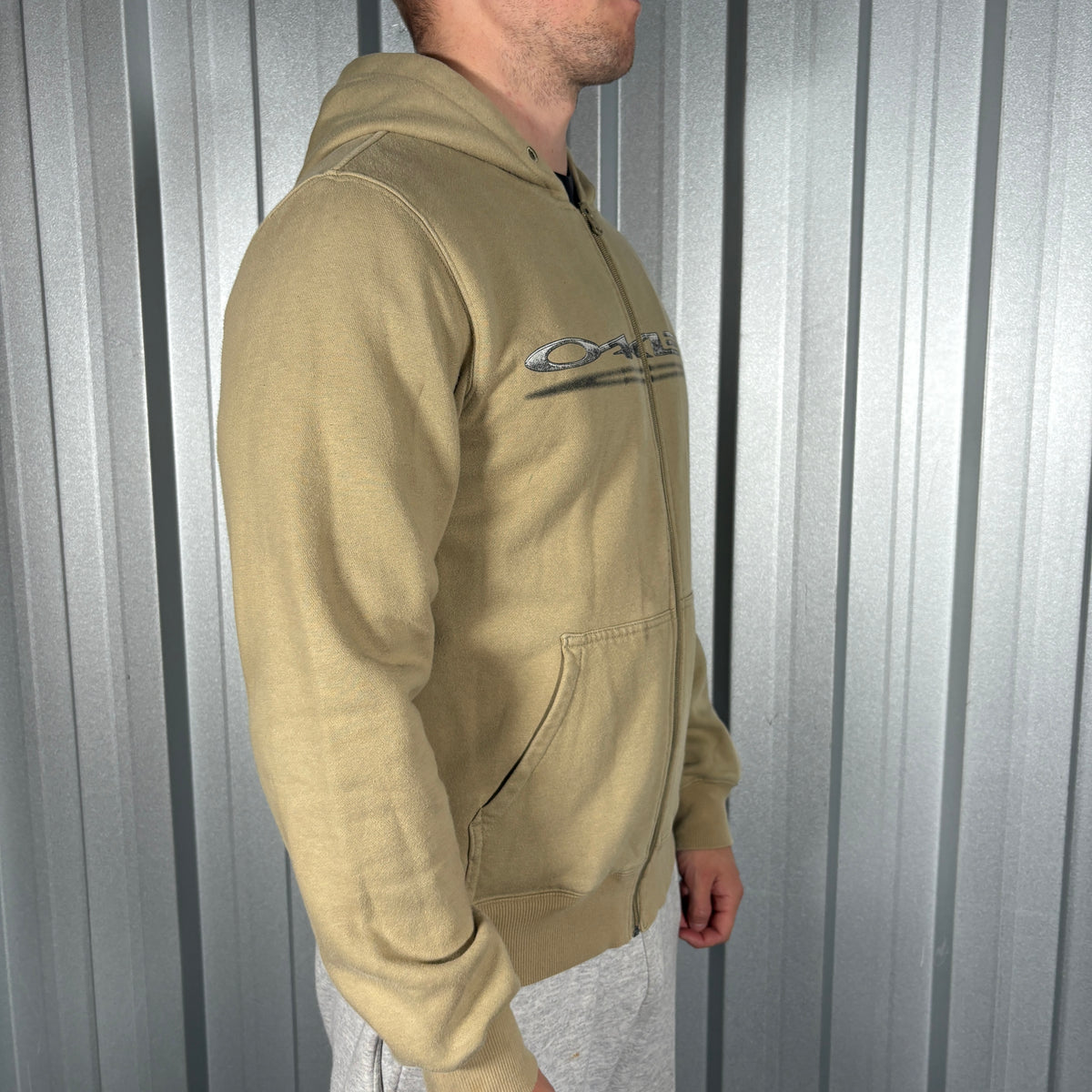 Oakley 00s Green Zip Hoodie Sweatshirt - S
