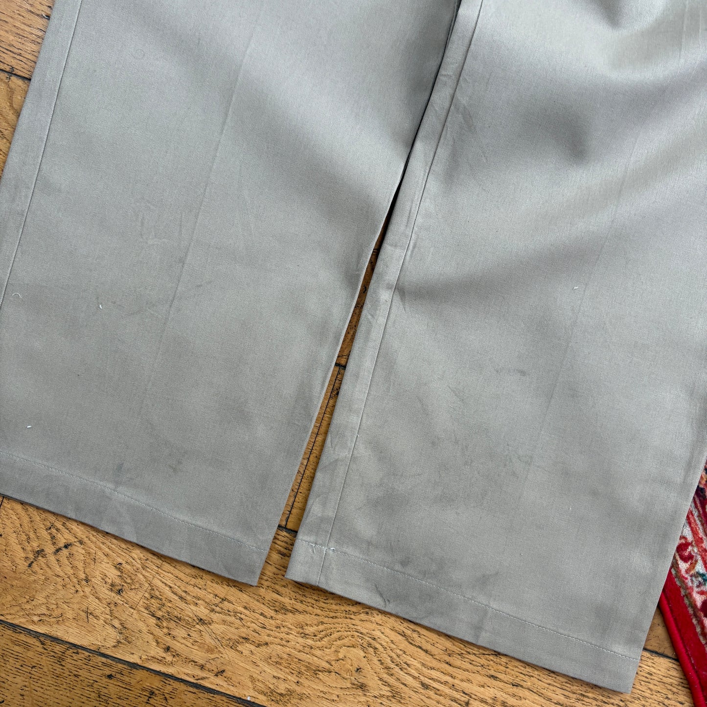 Vintage Dickies 874 Cream Baggy Skate Chino Trousers - 38