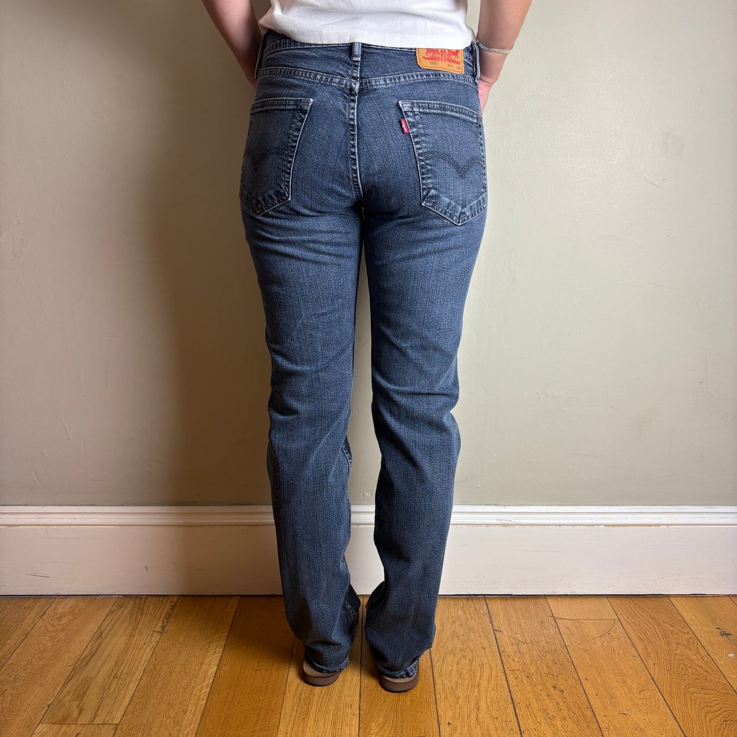 Vintage Levis 505 Straight Blue Denim Jeans - 31R
