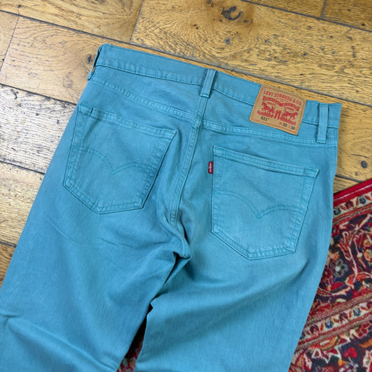 Vintage Levis 511 Slim Blue Denim Jeans - 32