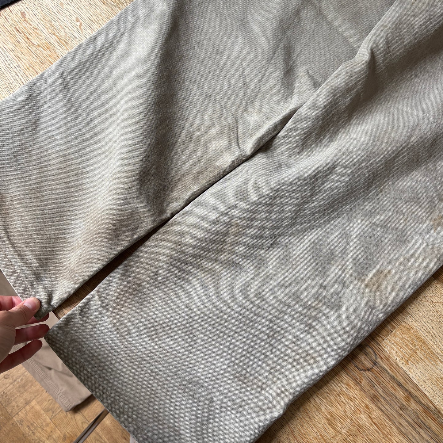 Vintage Carhartt Cream Brown Workwear Carpenter Baggy Trousers - 32S