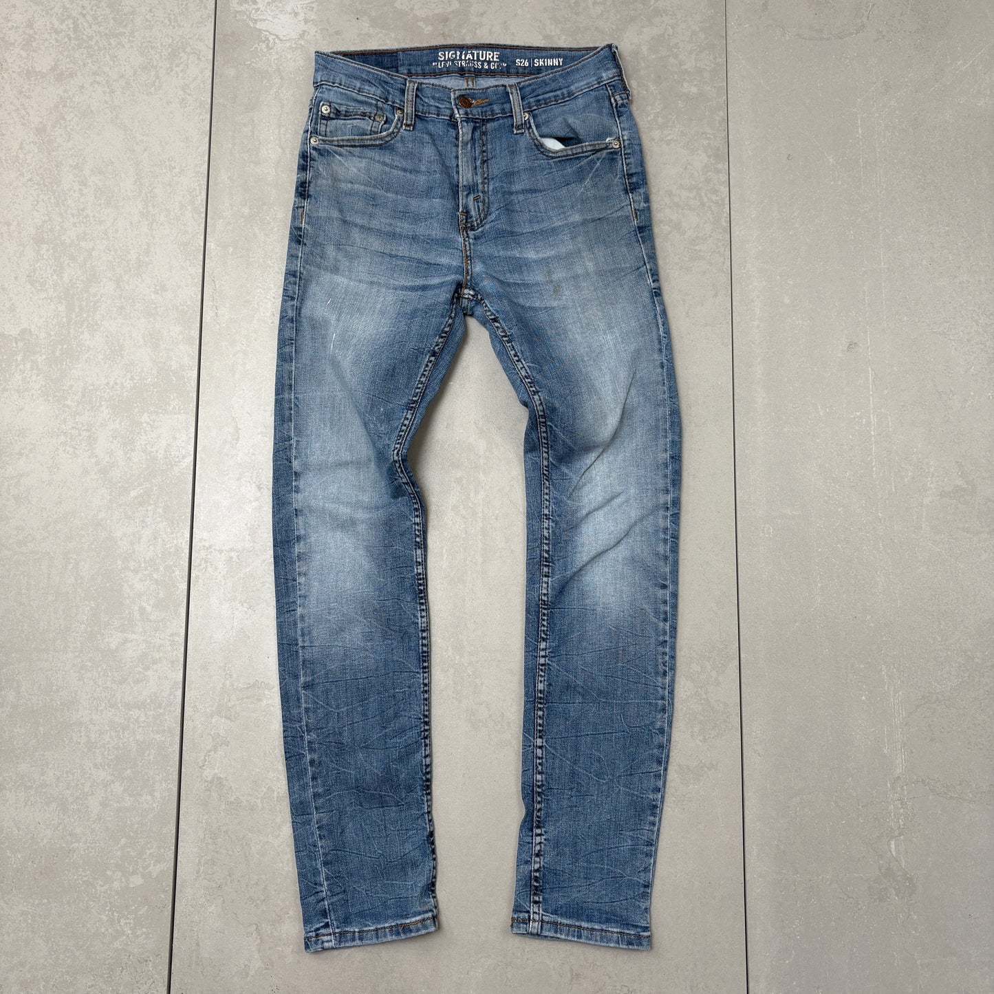 Vintage Levis Skinny Womens Blue Denim Jeans - Size 8